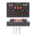 V8S V8  Sound Card with Bluetooth Professional Recording Mixer Audio Interface Studio Phantom Power PC Microphone for Live Stream. 