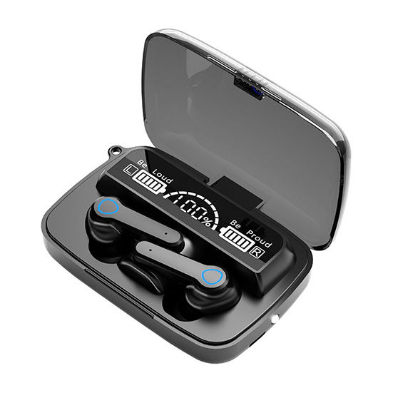 M19 TWS Earbuds | Black Color | Bluetooth 5.1 | Charging Bank