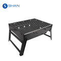 Shan Home Appliances_Small Size Portable Coal Grill (35cm * 27cm * 20cm) - Stainless Steel Folding Charcoal Grill Tabletop Outdoor Smoker BBQ for Picnic Garden Terrace Camping Travel. 
