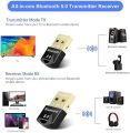 USB Bluetooth Adapter 5.0, Bluetooth Dongle Bluetooth USB Receiver Transmitter for Desktop Laptop PC, Supports Windows 7/8/8.1/10, Wireless Transfer for Mouse and Keyboard/Headset /Printer, Black. 