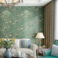 3D American Retro Non-woven Self-adhesive Wallpaper Rustic Vine Flower Wall Papers Thickening Peel and Stick Wall Stickers. 