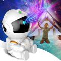 Astronaut Galaxy Star Projector Lamp - Rotating Starry Sky Night Light for Kids' Room. 