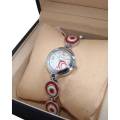Kimio Ladies Fashion Oval Bracelet Watch - Red. 