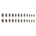 24pcs Fake Black Nail Long Ballet Reusable Adhesive Acrylic Press On Set Nails Artificial False Nails Arts  Encounter. 
