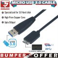 High Speed USB 3.0 Cable A to Micro B for Portable External Hard Drives. 