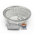 Disposable aluminum foil bowl lunch box rectangular round takeaway packaging thickened tin foil lunch box fast food bento bowl wholesale. 
