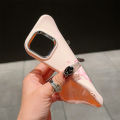 AMORVOR Case for Vivo Y16 Cute Bow-Knot Kirby Back Cover Pattern Luxury Plating Metal Lens Soft Liquid Silicone Case. 