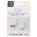 iBoltz Extra Short New Quick Fast USB to Lightning connector Data Sync/Charging Cable compatible for iPhone, iPad Air, Mini iPod Nano. 