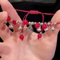 Miaojiang girl red onyx bracelet hand-woven high-value super fairy high-end design Chinese style versatile model. 