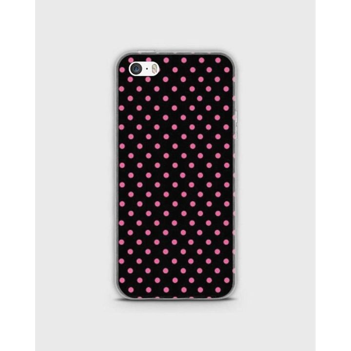 IPhone 5, 5s Cover in Hybrid Soft Case cover Tpu Pink Dots - 1cover2298