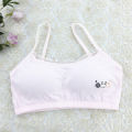 bellylady Girl  Bra  Underwear Cotton Lace Border Cute Printed One-piece Bra Pad Sling Vest. 