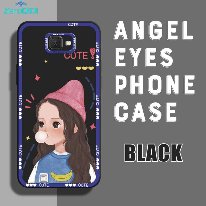 ZeroQiQi for Samsung Galaxy J7 Prime Back Cover Bubble Girl Shockproof Soft Ultra Thin Rubber Phone Case Full Lens Precision Hole Protection Cover