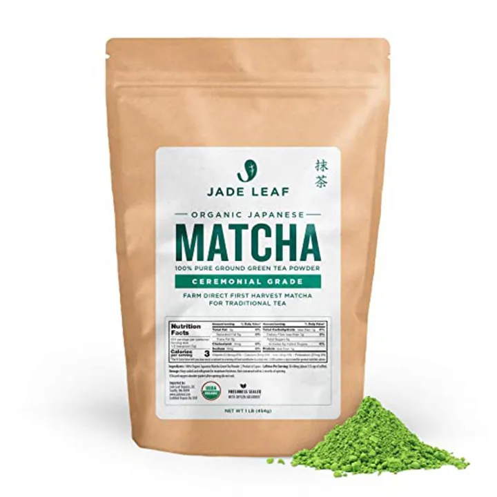Jade Leaf Organic Matcha Green Tea Powder - Authentic Japanese Origin ...