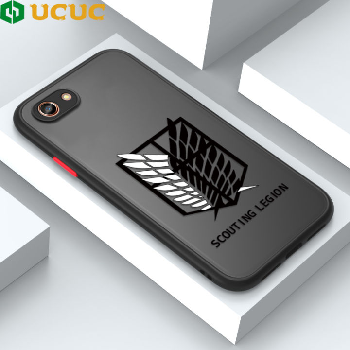 UCUC for OPPO A83 Back Cover Wings of Freedom Frosted Transparent Hard Phone Case Thin Shockproof Full Cover Camera Protect Case