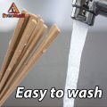 Wooden Chopsticks Reusable - Chinese Style Natural Bamboo Washable Chopstick - 2 PAIRS. 