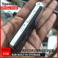 SpeedX Digital Voice Recorder Device with 8GB Storage - Rechargeable Sound Recorder. 
