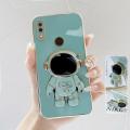 FELMYST Astronaut Case For OPPO Realme 3 Pro 3D NASA POP Folding Stand Holder Mobile Phone Casing Girl Boy Luxury Plating Square Soft Shockproof Cover Accessories. 