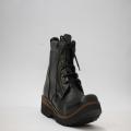 Black Leather Shoes - High Ankle . 