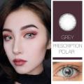 Contact Lense Complete Set Hazel Aqua Blue Green Grey Colors. 