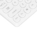 USB Keyboard Wired 78 Keys Ergonomic Design Power Saving Round Keycaps Wear Resistant Durable Stable Small KeyboardWhite. 