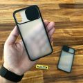iPhone 6/6s Window Shutter Slide Camera Lens Protective Case Shockproof Bumper Matte Back Cover. 