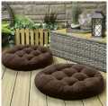 2 pcs floor cushion in malai fabric with ball fiber filling for luxury lifestyle. 