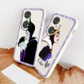 【2023】 Disney Villain Queen Cool Phone Case For Huawei P50 P40 P30 P20 Pro Lite E Nova Y70 5T 9 Y9S Y9A Y9 Y6 5G Liquid Rope Cover. 