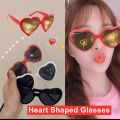NEW Love Heart Shaped Effect Glasses Watch The Lights Change Love Image Heart Diffraction Glasses At Night Sunglasses For Women. 