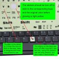 Standard General Glow In The Dark Luminous PC Laptop Keyboard Sticker Large Letter Sticker Full Keyboard Fluorescent Keyboard Cover. 