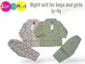 1 Piece & 2 Piece Set Multicolor Cotton Baba & Baby Night Dress for Kids NIGHT SUITE for girls and boys. 