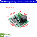 W1209 Digital Temperature Controller – 12V Thermostat Module with LED Display & NTC Sensor by Electrica. 