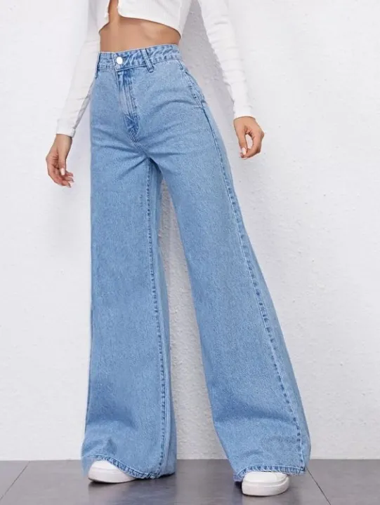 Women%20Light%20Blue%20High%20Waist%20Wide%20Leg%20Denim%20Jeans%20%20Export%20Quality%20%20ZRANZIE%20-%20Image%203