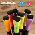 Magnetic Magnetic markers Easy to clean Liquid 8 vibrant colors Chalk markers 1mm fine tip Pack of 8 Wet erase markers for Home. 