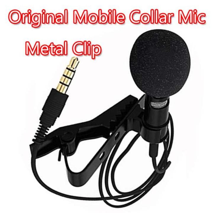 Mini Lavalier Microphone 3.5mm Hands Free Clip On Microphones Mic For IOS Android Mobile Phone Laptop Tablet Recording