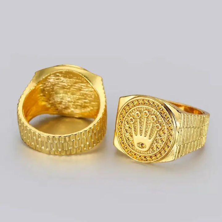 New Fashion Vintage Crown Ring For Men Latest Design Premium Quality Golden King Ring For Men And Boy