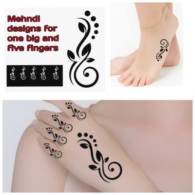 Mehndi designs for one big and five fingers