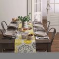 Yellow Gray Home Dining Table Runner Table Coffee Table Holiday Wedding Decoration Party Dinner Home Tables Runners Party Decor. 