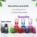 Gradient Glass Perfume Bottles Cylindrical Pressure Spray Bottle Screw Cosmetics Packing Oil Emulsion Bottles. 