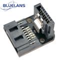 90 Degree Sata Adapter 6gbps Sata Adapter Male to Female Right Angle for Ssd Hdd Motherboard Fast Data Transfer for Desktop Computer Lossless Transmission Sata Adapter. 