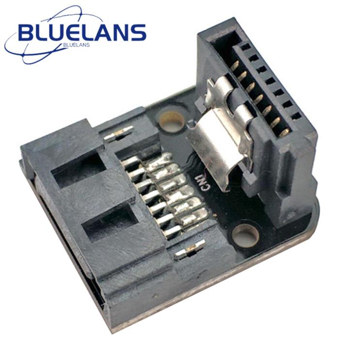 90 Degree Sata Adapter 6gbps Sata Adapter Male to Female Right Angle for Ssd Hdd Motherboard Fast Data Transfer for Desktop Computer Lossless Transmission Sata Adapter