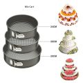 3 PCS Metal Steel Cake Mold Round Shape Cake Baking Forms Nonstick Kitchen Bakeware Set Optional Baking Dishes Pans. 