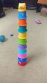 Toys Stacking Cups for Education Learning and Fun Rainbow Cups Stacking Tower Mini Bear Toy Gifts. 