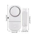 Independent Wood Door Alarm Sensor Window Detector With 80Db Buzzer Burglar Security Alarm System LR44 button Battery. 
