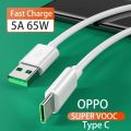 USB Type C Vooc Cable 5A Super Fast Charging Cord for OPPO R17 Reno4 Ace2 Find X3 X2 Reno 6 Pro 5G 5 4 3 F19 Mobile Phone Accessories Data Wire Type C Cable Charger USB Cable 65W Vooc Data Cable Fast Charging. 