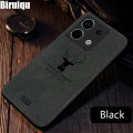 Biruiqu For Xiaomi Redmi Note 13 Pro Hybrid Soft TPU Deer Pattern Leather Shockproof Case Cover. 