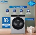 Haier -08kg/ Steam Wash Series/ Fully Automatic/ Front Loading Washing Machine/ HWM 80-12929S3 (525mm Big drum/ Steam Wash/ Hygiene Wash/ Smart Inverter Motor) 10 Years Warranty. 