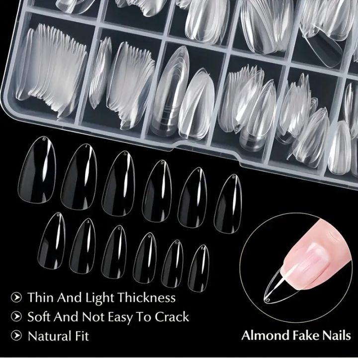 100pcs%20Almond%20Shape%20Transparent%20/%20White%20Color%20Artificial%20Nails%20Nails%20kit%20Acrylic%20Nails%20Transparent%20Artificial%20nail.%20-%20Image%206