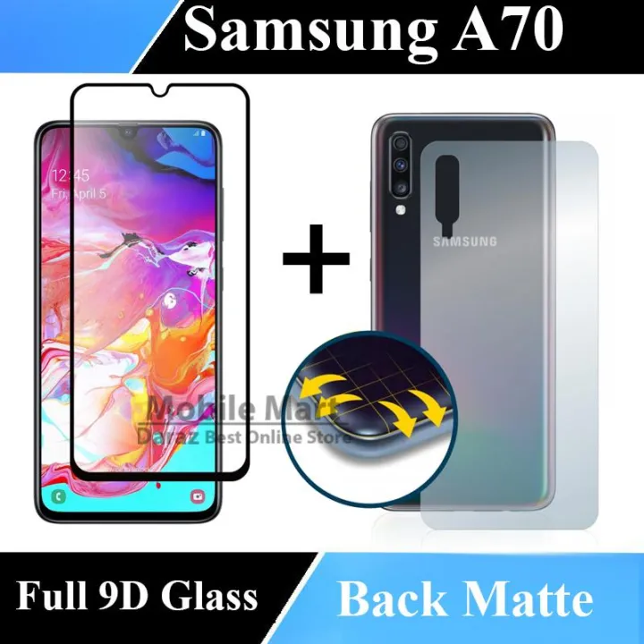 2-in-1%20Combo%20Pack%20For%20Samsung%20A70%20-%209D%20Tempered%20Glass,%20Back%20Matte%20Protector%20-%20Image%204