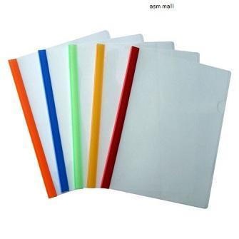 Plastic Stick File A4 Size Transparent File Resume File Folder for Office School Collage Pack of 10 Picess