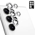 Glitter Camera Lens Protector for Samsung Galaxy S24 Ultra Aluminum Alloy Metal Tempered Glass Camera Cover for Galaxy S23 Ultra S22 Ultra. 